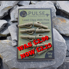 Load image into Gallery viewer, Lead Clips with Pins (Green)