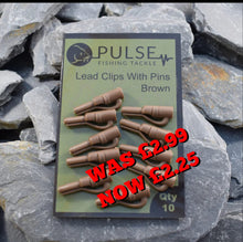 Load image into Gallery viewer, Lead Clips with Pins (Brown)